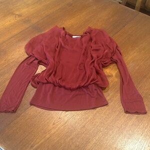 Red flowy long sleeve